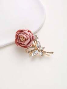 Unisex Rose Flower Brooch, Suitable For Wedding, Party, Gathering