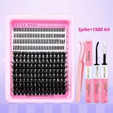 RITALASH 260Pcs 5 Nature Styles Lash Clusters Kit, 150D/ 200D/ Spike+150D/ 60D/ 80D Eyelash Clusters Extensions With Everything You Need For Beginners And Proficient, Beayty At Home Easily - Black - View 16