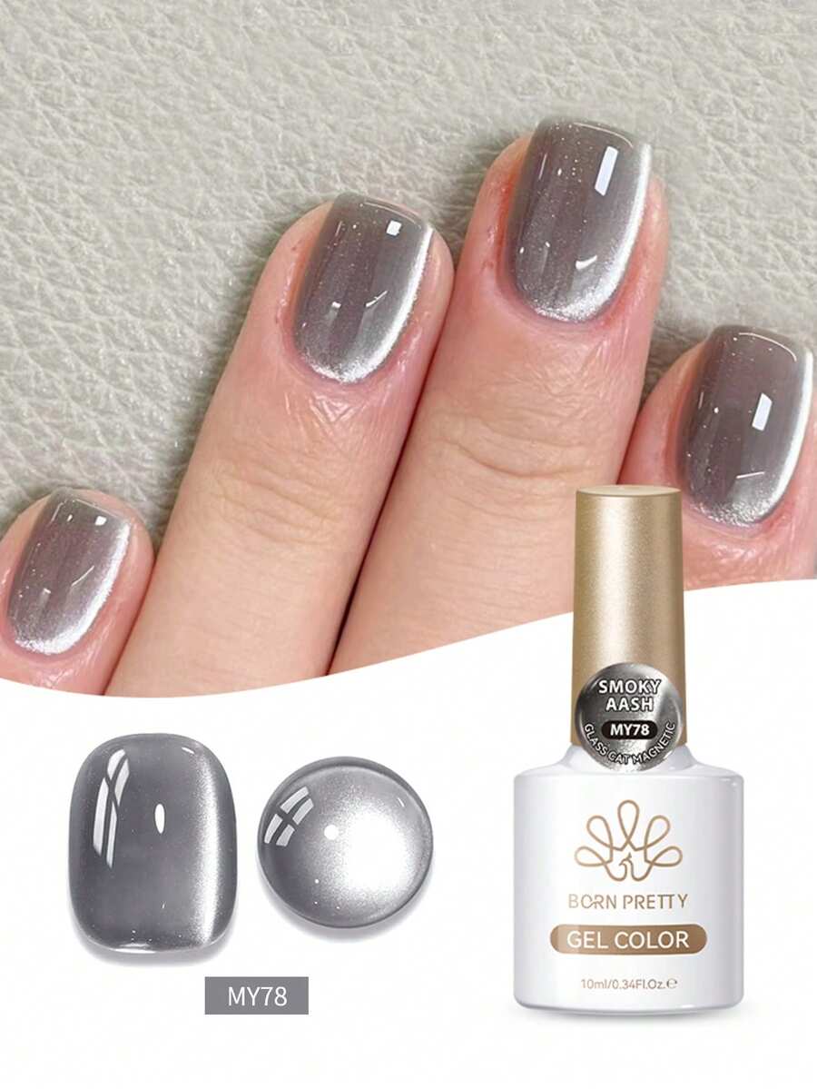 BORN PRETTY 10ml 玻璃珠猫咪磁性凝胶眼部凝胶，持久可卸除，UV/LED凝胶，适用于家庭和沙龙使用