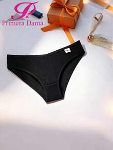 PRIMERA DAMA Pack de 4 Braguitas Tipo Bikini Acanaladas para Mujer – Suaves, Cómodas y Elegantes - Multicolor - Ver 3