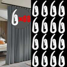 60/120/240/500 White Curtain Hooks, Curtain Roller Sliders, 0.47*1.14 Inch,Sturdy,Durable,Easy To Install,Suitable For Shower Curtain Clips And Pleated Track Hooks. - White - View 16