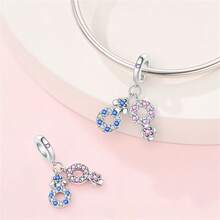 New S925 Silver Cartoon Character Charm Pendant, Suitable For Original DIY Bracelet, Women's Birthday Engagement Fashion Jewelry Gift - Multicolor - View 4