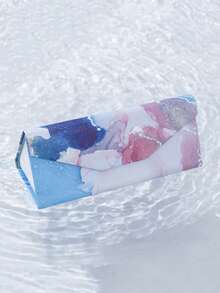 1pc Women's Colorful Painting Print Foldable Eyeglasses Case, Suitable For Outdoor Matching - Multicolor - View 15