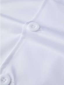 Áo đầu bếp cao cấp có túi ngực, tay ngắn, lưng lưới thoáng khí, cổ đứng màu trơn, phù hợp cho nhà hàng, nhà bếp, tiệm bánh, có thể giặt máy [Màu trắng] - trắng - Xem 9