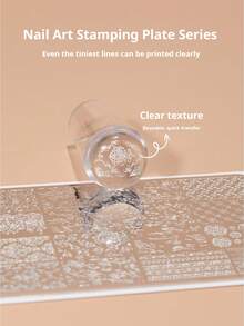 BAOSHIMAN Nail Art Stamping Plate Template, Silicone Stamp, Steel Plate With Butterfly, Bamboo Forest, Flower Petal Patterns, Nail Art Tools, Nail Art Board, Valentine's Day Stamp Template Set, Autumn/Winter Nail Stamping Plate, DIY Nail Salon Design Gift - Multicolor - View 5