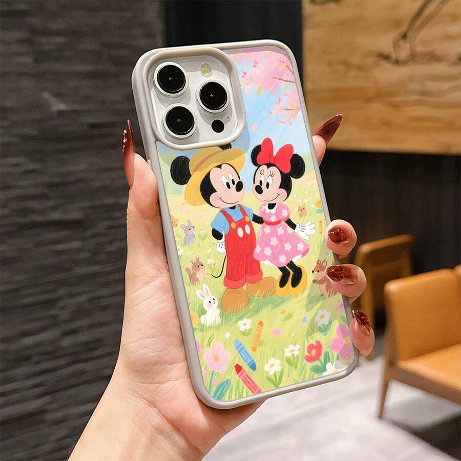 Mickey Mouse Clubhouse Character Patterned Phone Case Featuring A Joyful Design. Mickey Mouse, Minnie Mouse, Donald Duck, Daisy Duck, Goofy Dog, Compatible With IPhone 17, 17 ProMax, 17 Pro, 17 Air, 16, 15, 14, 13, 12 Pro 11 XsMax Xs Xr X And Galaxy Models, With Shockproof Protection And Magnetic Case. A Fun Gift For Disney Fans ,Mickey Fans, Family, Friends, Birthdays, Holidays, And Special Occasions. A Delightful Addition To Your Phone Accessories. - Grey - View 1