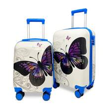 MARKTOMI - ABS Luggage Set (18" + 20") This Set Includes One 20" And One 18" Suitcase, Both Made Of Lightweight And Durable ABS. With Fun Designs And Vibrant Colors, They Are Ideal For Students. Both Have 360° Double Spinner Wheels For Smooth Movement. Unlike Suitcases With Single Wheels, They Glide In All Directions And Are Easy For Students To Maneuver. The Interior Is Compartmentalized And Includes Elastic Straps To Keep Contents Organized. They Also Feature An Adjustable Telescopic Handle And An Integrated Combination Lock. Perfect For Family Trips, School Excursions, And As Carry-On Luggage. - L37-6-58 - 查看 1