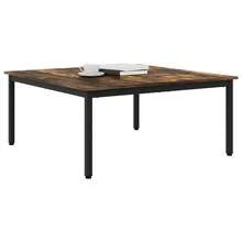 vidaXL Tavolo basso Chêne Fumé 100 x 100 x 45 cm Bois d'ingénierie - Grigio - Visualizzare 3