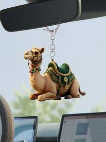 Camel & Rider Acrylic Keychain With 2d Flat, - Arabian Desert Themed Collectible With Interlocking Camel Humps, Arabic Desert Design ,Durable Camel Rider Statues For Backpacks, Bags, Souvenirs,Keychain, Access Card,Perfect Gift For Middle East Culture Gifts,Arab Souvenirs Ramadan, Eid, Valentine's Day, Christmas, Or Thanksgiving. - Multicolor - View 4