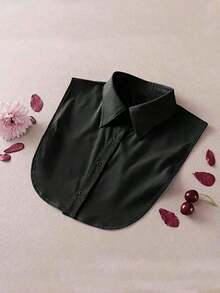 Chic Detachable Striped Collar Vest For Women - Pointed Lapel, Anti-Slip Design, Versatile Decor, Perfect For All Seasons, Machine Washable Polyester Knit With Built-In Chest Pad For Dress For Christmas Decor - Nhiều màu - Xem 6