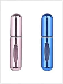 1个/2个/3个/4个/5个装 5毫升便携式迷你香水可填充喷雾瓶，配有香水泵头，适合旅行和户外使用