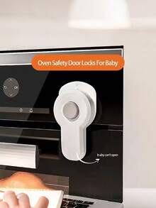 1/3pcs Baby Safety Locks - No Drill Cabinet Door Fridge Oven Lock, Home & Baby Shower Gift - White - View 3