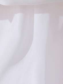 Vestido largo elegante de unicolor con tirantes de espagueti y encaje de malla para niñas preadolescentes, adecuado para niña de las flores en bodas, cenas formales, no incluye diadema - Blanco - Ver 11