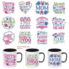 Bộ 12 miếng dán hình trái tim và hoa, thiết kế "BEST MOM" (Mẹ yêu quý nhất) nhân Ngày của Mẹ, decal chuyển nhiệt UV DTF, với họa tiết hoa nhiều màu sắc và khả năng chống trầy xước 3D, decal vinyl, thích hợp dán lên cốc thủy tinh, ly, tủ lạnh - Decal chất lượng cao, nhãn dán nghệ thuật DIY. - Nhiều màu - Xem 1