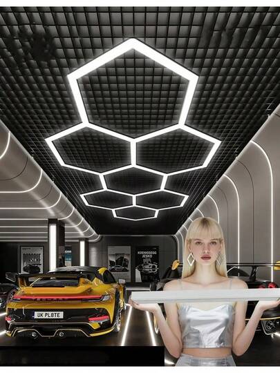 LED Garage Light, Ceiling Mounted Light, Barber Shop Lighting, High Brightness Commercial Lighting Suitable For Clubhouse, Gym, Basement And Other Spaces