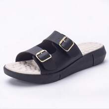 Women's Orthopedic Clog Sandal And Flat Slipper For Heel Spurs And Plantar Fasciitis Original - màu đen - Xem 2