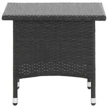vidaXL Tavolo con Tressée in Resina Nera 50x50x47 cm - nero - Visualizzare 2