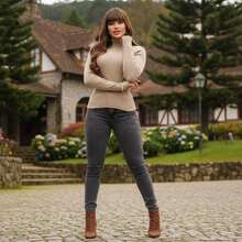 Women Coats - Màu be - Xem 4