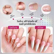 Krofaue Extra Long Stiletto Nail Tips - 500PCS False Clear Nais With 10 Sizes Half Cover Pointed Press On Artificial Acrylic For Salon DIY, XL - ColorI - 查看 4