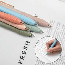 Linbsunne Gel Pens Black Ink Pens For Office 0.5mm Fine Point Pens Smooth Writing Retractable Work Pen (Macaron 12 Pcs) - ColorC - 查看 6