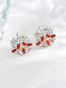 1对时尚优雅的女士水钻花朵耳环 - 多款多色 - 查看 15