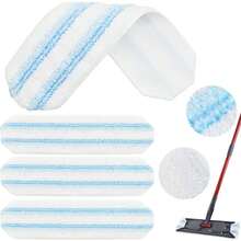 Cabezal de mopa plana para O-Cedar H2prO, Almohadilla de mopa de microfibra para H2PrO, Repuesto de cubierta de mopa H2PrO, Recambio de microfibra, Paños de mopa, para eliminar manchas sucias y mantener el piso limpio, piezas de repuesto lavables y reutilizables - Multicolor - Ver 12