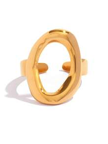 Frminee Bộ 3 chiếc nhẫn hình học bằng thép không gỉ mạ vàng 18K cao cấp, thời trang, tối giản, thanh lịch, độc đáo, tinh tế, thích hợp cho nữ đeo hàng ngày hoặc làm quà tặng. - Vàng 2 - Xem 9