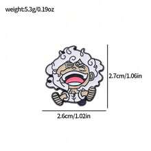 1/6 件套创意卡通胸针套装 经典蒙奇·D·罗罗诺亚·索隆·山治珐琅别针 背包服装饰品金属徽章配饰 朋友礼物 - 均碼 - 查看 2