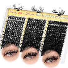 Fluffy Volume Lash Clusters: 300Pcs DIY Individual Eyelashes, 10-18mm D Curl Wispy Extensions (Feather Weave) - Dệt lông vũ - Xem 8