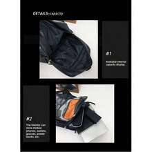 Y2K Retro Flip Phone Graphic Backpack | Oversized Streetwear Statement Print Laptop Bag - 黑色 - 查看 7