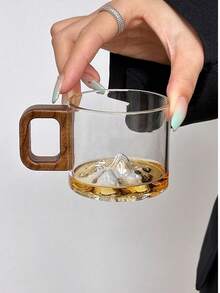 4pcs/Set Ins Style Transparent Smoky Glass Small Tea Cups, Heat-Resistant Glass Tea Cups - Multicolor - View 3