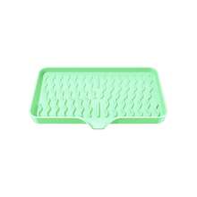 1pc Silicone Soap Dish, Wave Pattern Sloped Drainage Design For Easy Water Drainage, Suitable For Kitchen And Bathroom, Silicone Soap Dish Countertop Organizer, Sponge Holder, Cup Tray - Multicolor - View 10