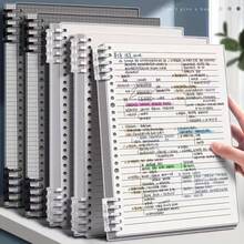 120 Pages A5 Transparent Loose-Leaf Notebook With Grid Lines, Removable Spiral Binding - Multicolor - View 6