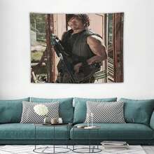 Tapestry Daryl American Dixon Pink Flag Norman Reedus Wall Art Tapestries - 彩色 - 查看 3