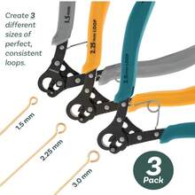 1.5/2.25/3mm Ring Making Pliers, Jewelry Making Metal Wire Bending Tools, 9-Prong Pliers, 9-Prong Pliers, Dual-Use Coil Needle Pliers With Grooves, With Cutting Function, For Jewelry Making And Repair (Handcraft Hobbyists And Beginners) - Multicolor - View 8