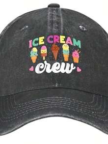 Ice Cream Crew Prints Unisex Baseball Cap Outdoor Casual Sports Sun Baseball Hat - Color 3 - View 1