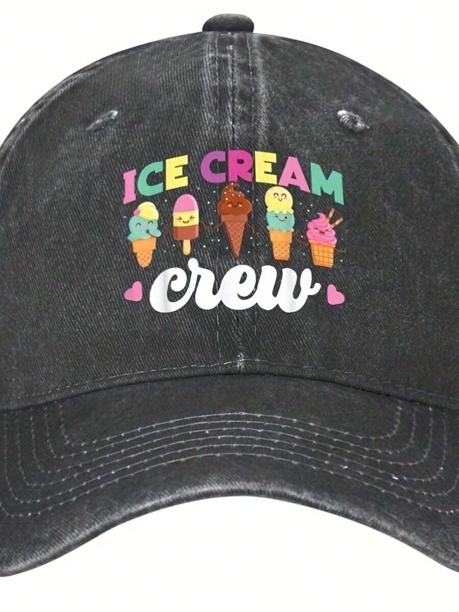 Ice Cream Crew Prints Unisex Baseball Cap Outdoor Casual Sports Sun Baseball Hat - Color 3 - View 1