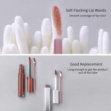 ELESDA 100PCS Lip Applicators Disposable, Lips Wands Lip Brush Applicator Lipstick Brush Lip Gloss Applicator Mascara Brush Makeup Tool - ColorB - 查看 2