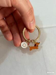 Llavero personalizado de perro salchicha, regalo para niños, llavero del Día de San Valentín, regalo de regreso a la escuela - perro salchicha amarillo - Ver 6