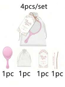 12pcs Vintage Hand Held Mirror Set, Embossed Mirror, Cute Princess Compact Mirror, Small Travel Makeup Mirror With Handle, Lace Portable Hand Mirror, Includes 3 Mirrors, 3 Gauze Bags, 3 Tags And 3 Hemp Ropes, Suitable For Princess Theme Party Gifts, Bridal Shower, Valentine's Day Party, Wedding, Anniversary - Multicolor - View 20