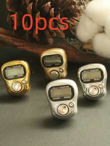 1 pezzo/5 pezzi/10 pezzi Mini contatore tally, piccolo e carino contatore ad anello indossabile, contatore digitale elettronico portatile di alta qualità, contatore manuale silenzioso con pulsante, contatore da dito portatile per studio, sport e altre attività di conteggio - Multicolore - Visualizzare 14