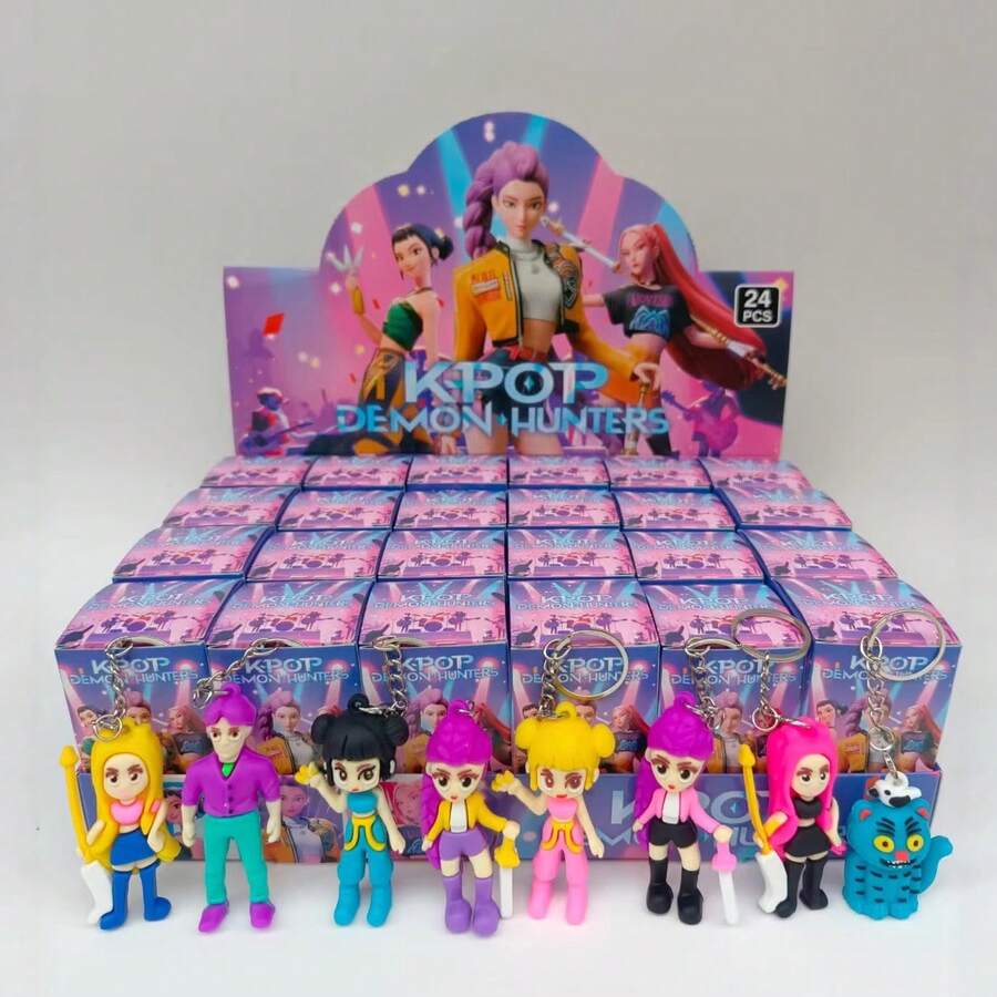 Mattel Llavero colgante de caja ciega, figura de equipo de chica de The Witcher, accesorios de estrella de anime, entrega aleatoria, premio escolar - Multicolor - Ver 1