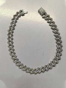 1pc Women's All-Match Versatile Super Shiny Punk Hip Hop Layered Chain Necklace, Multi-Size - New Cuban Necklace - View 12