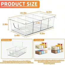 Stackable 6 Pack Snack Organizer For Pantry Shelf,Clear Pantry Organizers And Storage Bins For Fridge,Office,Cupboard,Plastic Pantry Snack Organizer For Breast Milk,Tea Bag,Food Storage Containers - Default - View 4