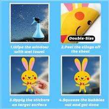 Doneace Easter Window Clings Large Easter Eggs Window Decals Painted Eggs Bunny Flowers Window Stickers For Home Office School Decor Spring Glass Window Decoration 4Pcs Easter Gnomes Window Clings Stickers For Home Decoration,Easter Rabbit Eggs Flowers Window Stickers, Gnomes Bunny Easter Eggs Decals For Glass Window Decor,Easter Decorations,For Home Office Shop Display Party Decorations - Multicolor - View 7