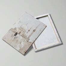 1幅带框/不带框伊斯兰清真寺帆布海报，穆斯林建筑波西米亚风格墙面艺术印刷品，斋月装饰复古画，适用于公寓、客厅、卧室、现代家居装饰 - 彩色 - 查看 5