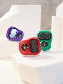 1个/5个/10个装新款计数器，适用于斋月、圣诞节、万圣节、节日、祈祷、居家使用、缓解压力、健身、瑜伽、仓库盘点、戒指计数器、电子计数器、中东阿拉伯语款、便携式指环计数器，佩戴于手指，操作简便。本产品采用纽扣电池供电（已内置纽扣电池）。 - 彩色 - 查看 7