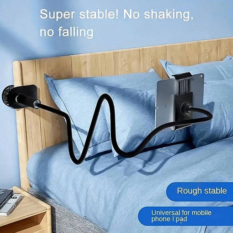 1pc Upgraded 70cm 360 Degree Rotating Tablet Phone Holder, Spiral Base Slouchy Bracket, Bed Headboard Phone Tablet Stand, Suitable For Bed, Cruise, Kindle, IPad, Smartphone Compatible With IPhone, Android Phone, Gift For Birthday, Family, Friends For Office, Dorm And Home Use Gifts Birthday Home Dorm Office Phone Stand Strong Load-Bearing - Multicolor - View 1