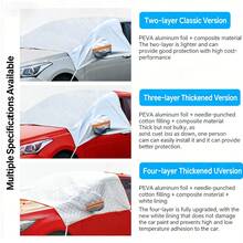 1pc All-Weather Durable Windshield Cover. This Car Cover Is Made Of Thickened Material With Functions Of Sunshade, Hail Protection, Snow Protection, Waterproof, Dustproof And UV Protection. Easy To Install, Suitable For All Seasons. Especially Suitable For Driving On Snowy Roads In Winter To Ensure Driving Safety.