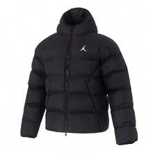 Nike Men's Autumn/Winter New Style Sportswear Thickened Warm Hooded Jacket Cotton Coat - Black - View 2